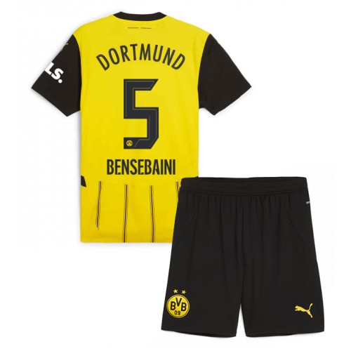 Fotbalové Dres Borussia Dortmund Ramy Bensebaini #5 Dětské Domácí 2024-25 Krátký Rukáv (+ trenýrky)